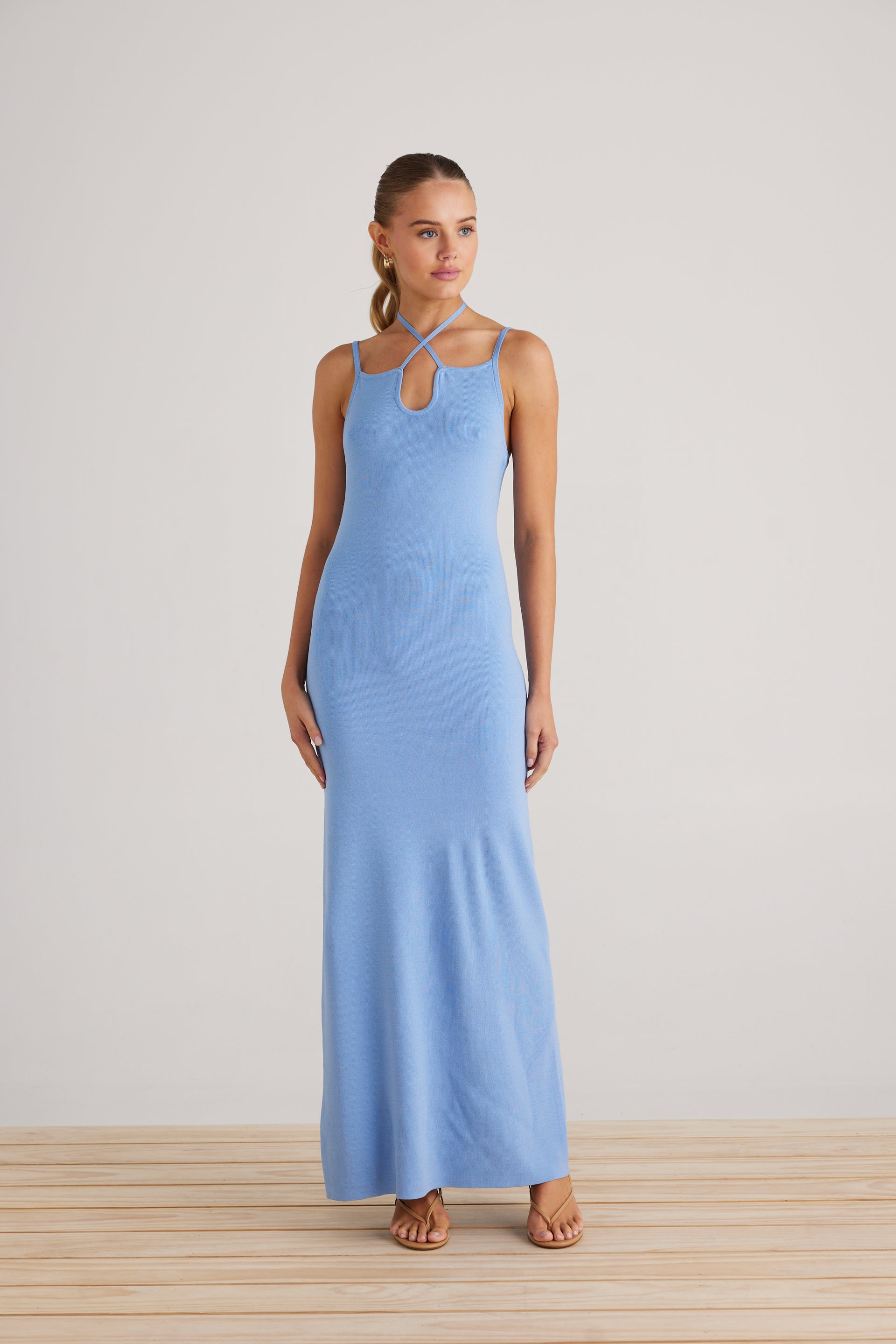 Periwinkle Maternity Dress Light Blue CLEARANCE SALE